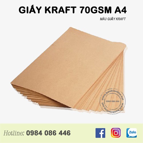 GIẤY KRAFT A5 GIẤY XI MĂNG GIẤY KRAFT KHỔ ĐỊNH LƯỢNG 70GSM - NHIỀU SỐ LƯỢNG