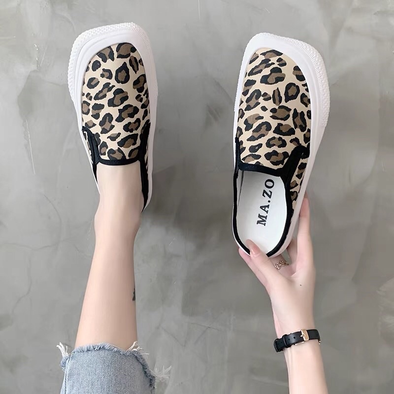 Giày sục vải mũi vuông Hàn Quốc siêu hot Chất Xịn