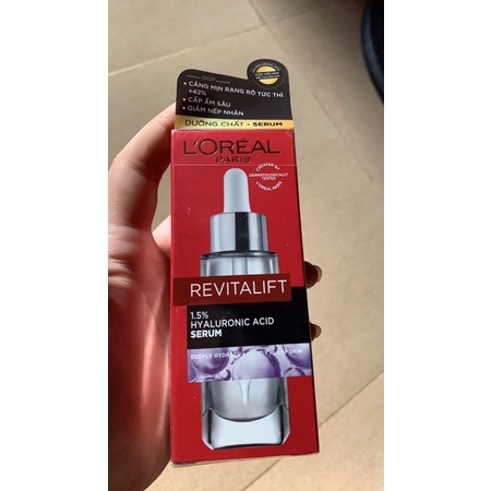 Dưỡng chất serum cấp ẩm chống lão hóa LOreal Paris Revitalift Derm Intensives 1.5% Pure Hyaluronic Acid Anti-Aging Face