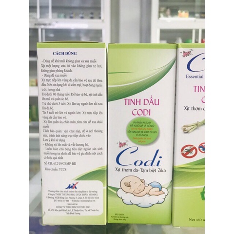 Tinh dầu xả chanh Codi xịt muỗi đốt an toàn cho trẻ