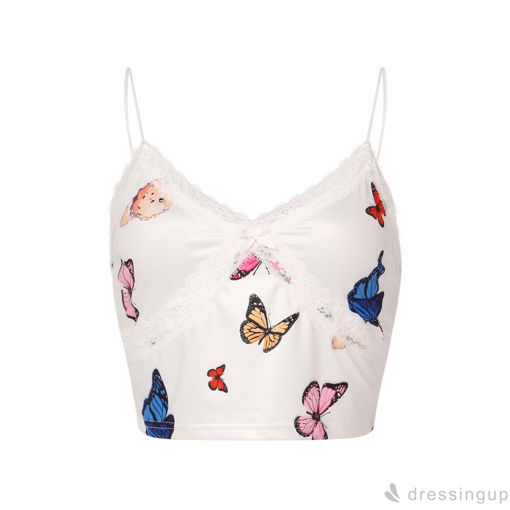 Áo Nữ Không Tay Cổ Chữ V Phối Ren Thời Trang Quyến Rũ