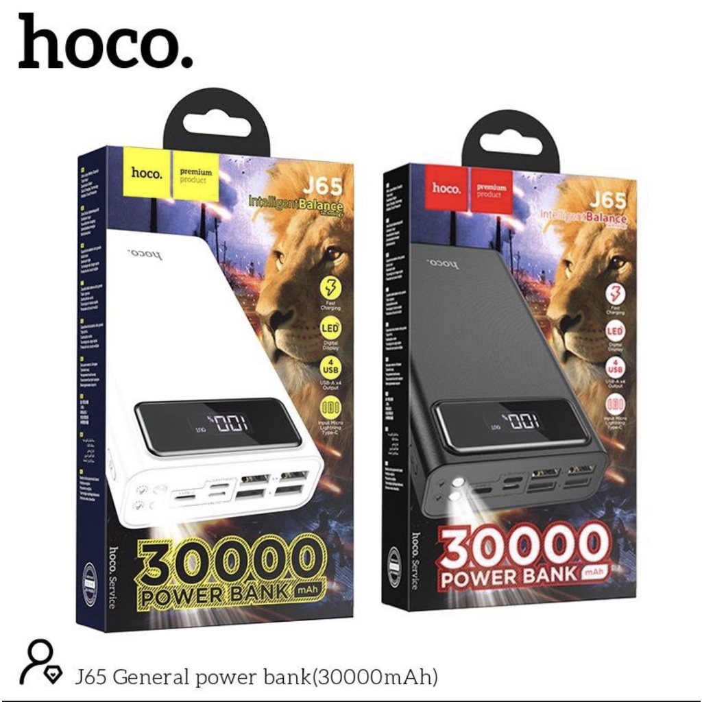 Pin sạc dự phòng Hoco J65 30000mAh/ J65A 40000mAh/ J65B 50000mAh hỗ trợ sạc nhanh PD QC3.0