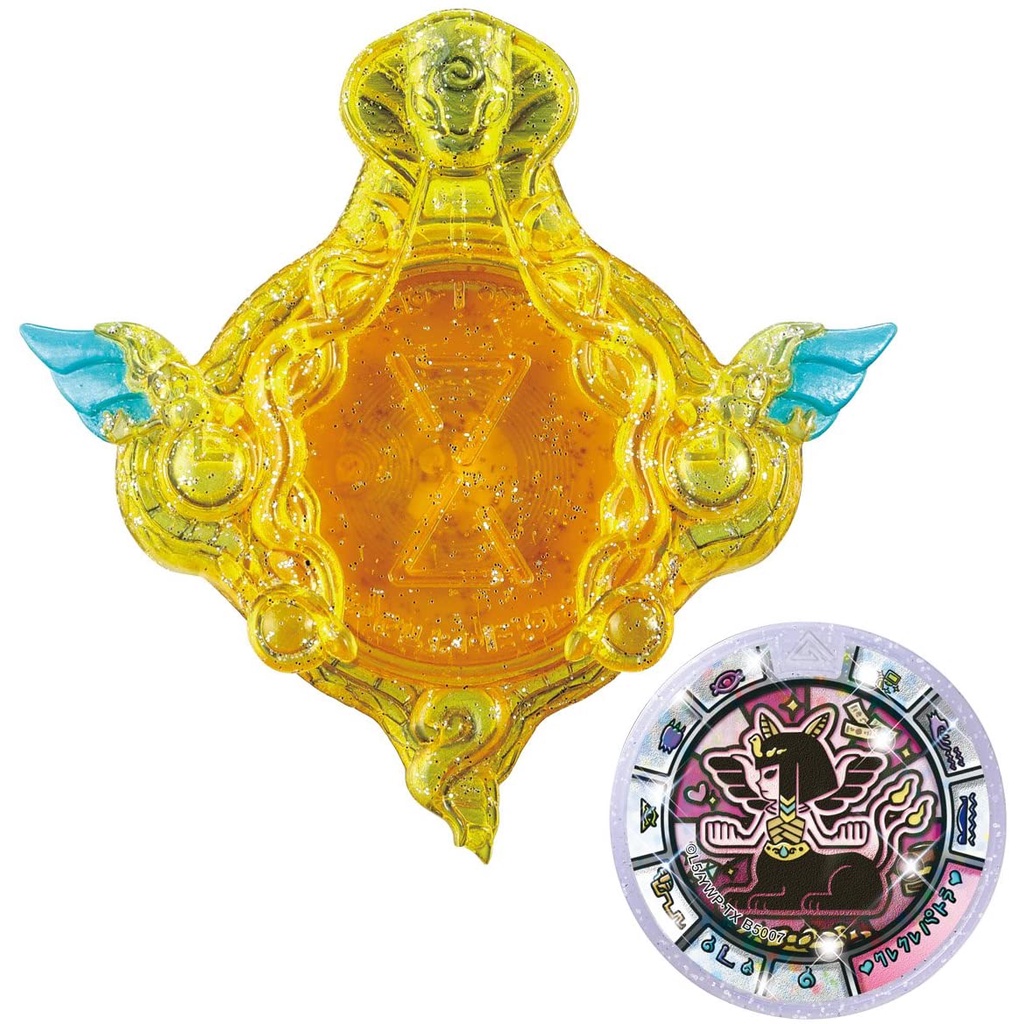 bộ phụ kiện yokai watch YoKai Watch Hidden Treasure Yokai Emblem &amp; Caseki Medal Set 01 Clelepatra
