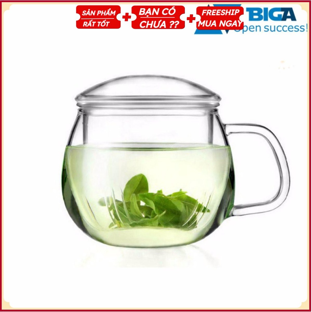 (Free Ship) Bình Thủy Tinh Uống Trà Đạo Décor