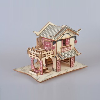 Đồ chơi lắp ráp gỗ 3D Mô hình Tea House Laser