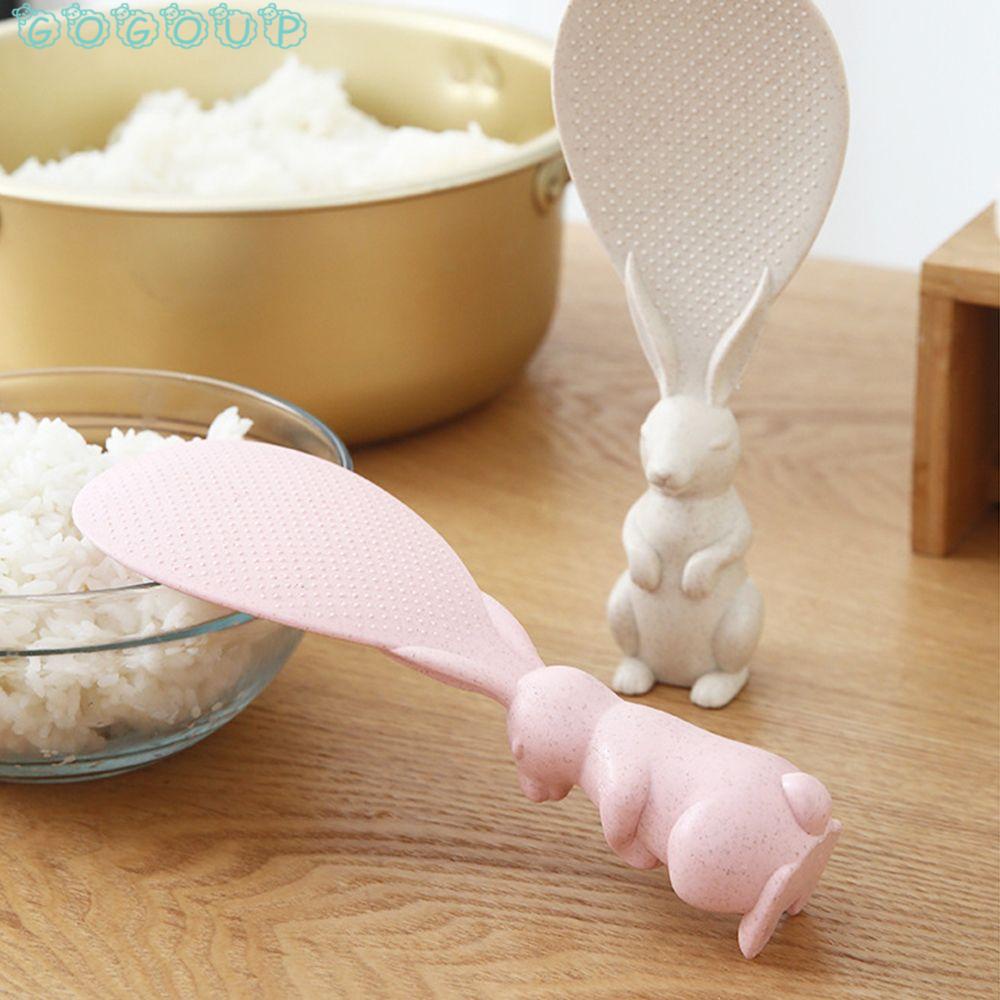 Vá Múc Cơm Bằng Nhựa Không Dính Hình Thỏ Dễ Thương Nhiều Màu Sắc