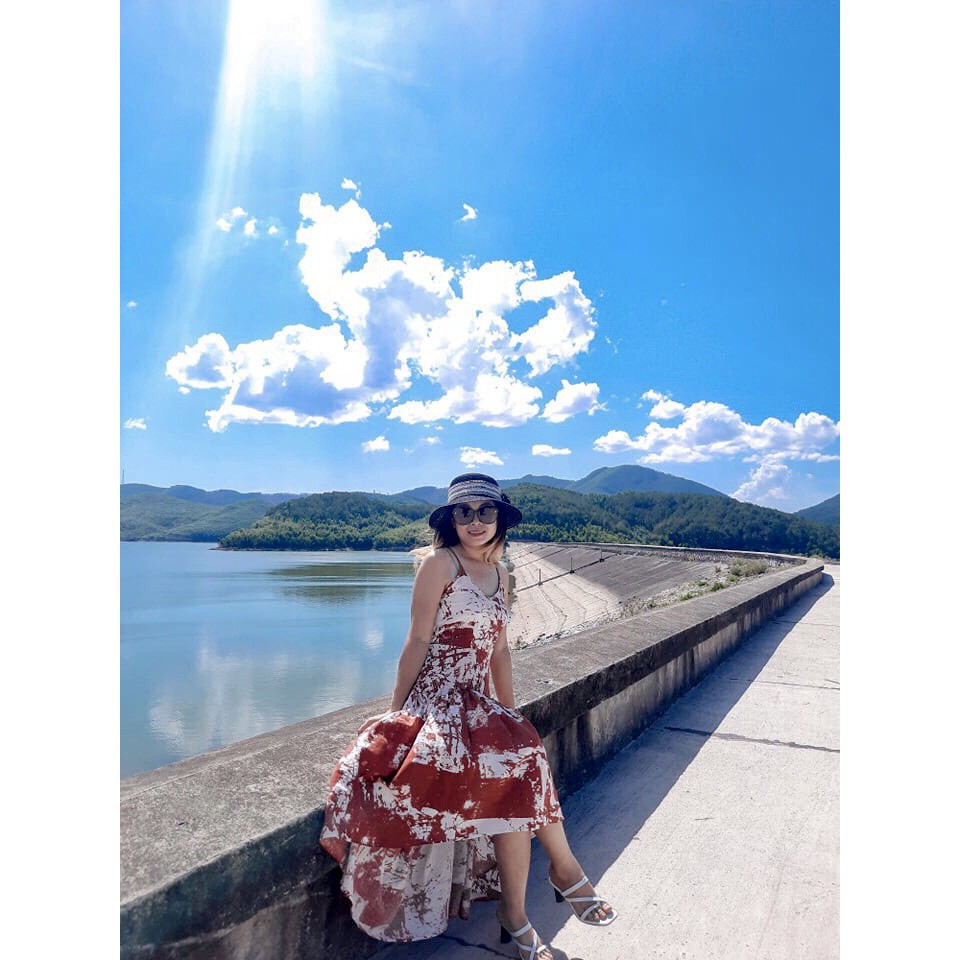 A97 ˗ ĐẦM LINEN BỘT PREMIUM HỌA TIẾT LOANG | BigBuy360 - bigbuy360.vn