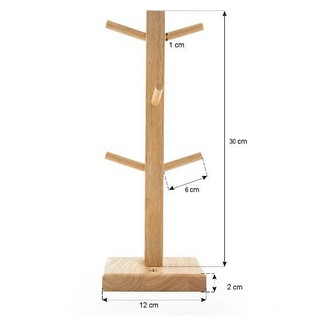 [FREESHIP] GIÁ TREO LY GỖ ĐA NĂNG 6 NHÁNH