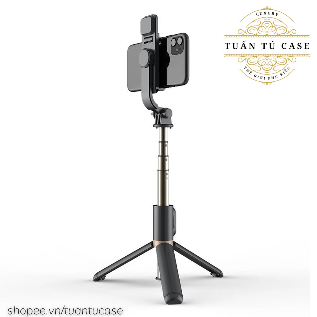 Gậy chụp ảnh Selfie đèn LED Bluetooth Q02S kèm chân đế Tripod đa năng 4 trong 1 gấp gọn bỏ túi