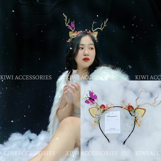 Bờm sừng tuần lộc phụ kiện chụp hình giáng sinh,noel