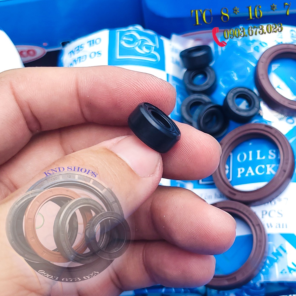 Phốt dầu SOG/NAK TC 8*16*5  | Janite TG 8*16*7, Phớt chặn nhớt trục chuyên cho phụ tùng máy bơm nước và ô tô