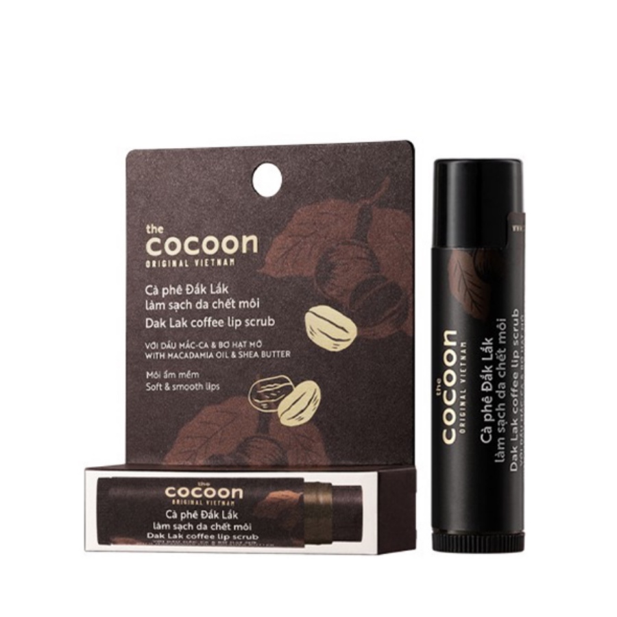 Tẩy Tế Bào Chết Môi Cocoon Dak Lak Coffee Cà Phê Đắk Lắk 5Gr