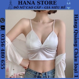 Áo bralete nữ, áo lót nữ lụa satin không gọng, dáng áo bra croptop siêu xinh hàng Quảng Châu cao cấp loại 1
