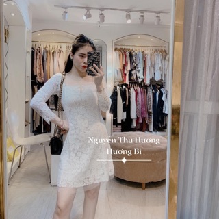 Váy ren trắng tiểu thư