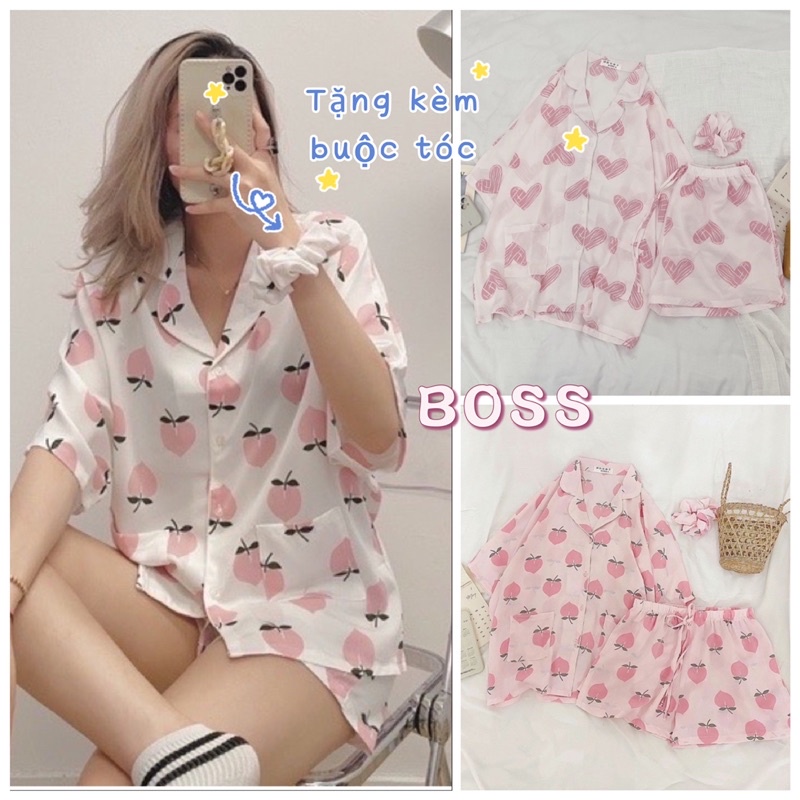 PIJAMA NỮ, Quần Áo MẶC NHÀ, Đồ Bộ Ngủ Tay Cộc Nữ Đẹp