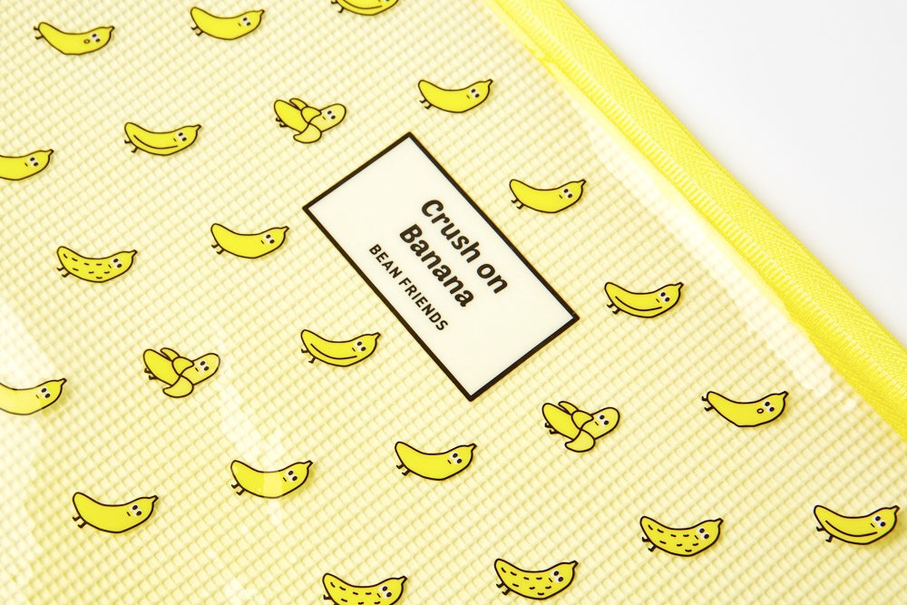 Túi Lưới ARTBOX Có Dây Kéo Họa Tiết Chuối Màu Vàng (Cỡ Lớn)