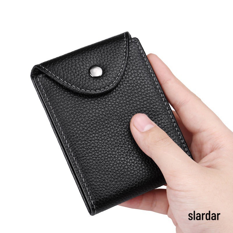 Ví Da Siêu Mỏng Nhiều Ngăn Đựng Thẻ/Giấy Phép Lái Xe Đa Năng Siêu Mỏng Cho Nam