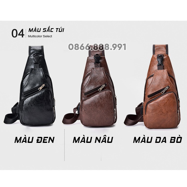 Túi Chéo Nam Thời Trang Cao Cấp, Nhiều Ngăn, Chất Liệu Da PU, Mã TC04 | BigBuy360 - bigbuy360.vn
