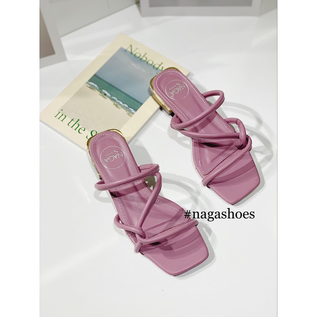 DÉP NAGASHOES QUAI CHÉO ĐẾ GỖ 2CM NAD73