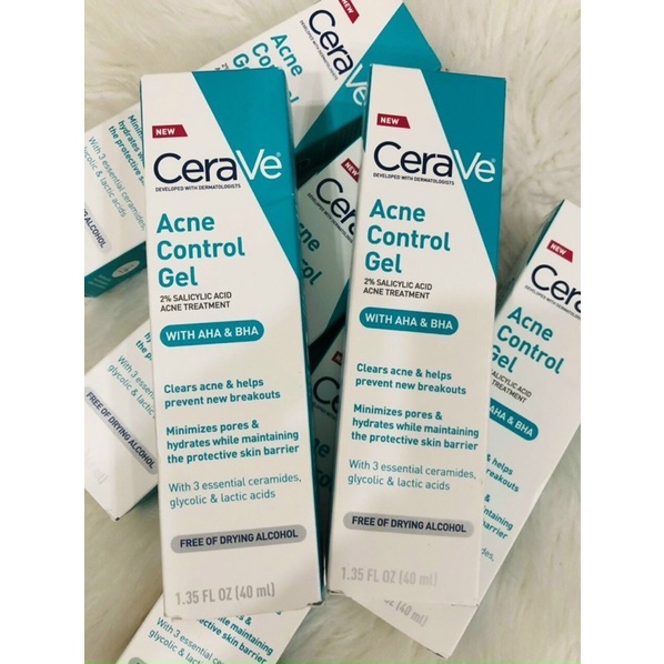 Gel Chấm Mụn Cerave Acne Control Gel 2% SALICYLIC ACID ACNE TREATMENT (40ml)