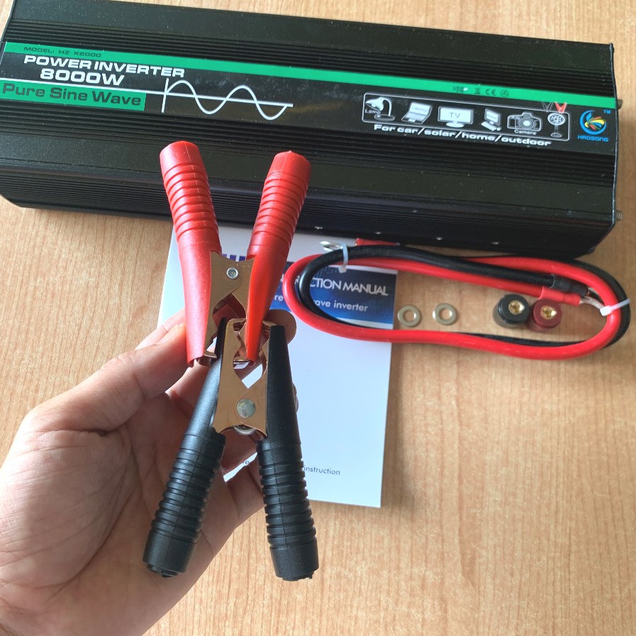 Bộ chuyển kích dòng điện ắc quy 12V sang 220V chịu tải 1300W sóng sin chuẩn dùng cho gia đình, nhà xưởng