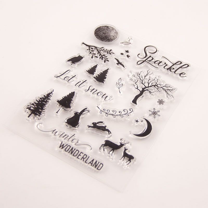 love* Tree Rabbit Deer Silicone Clear Seal Stamp DIY Scrapbooking Embossing Photo Album Decorative Paper Card Craft Art Handmade Gift