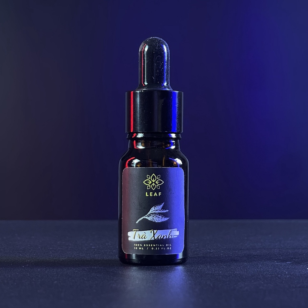 Tinh Dầu Trà Xanh Xông Phòng Thiên Nhiên LEAF Chai 10ml Từ Ấn Độ Giúp Thư Giãn Ngủ Ngon Tịnh Tâm