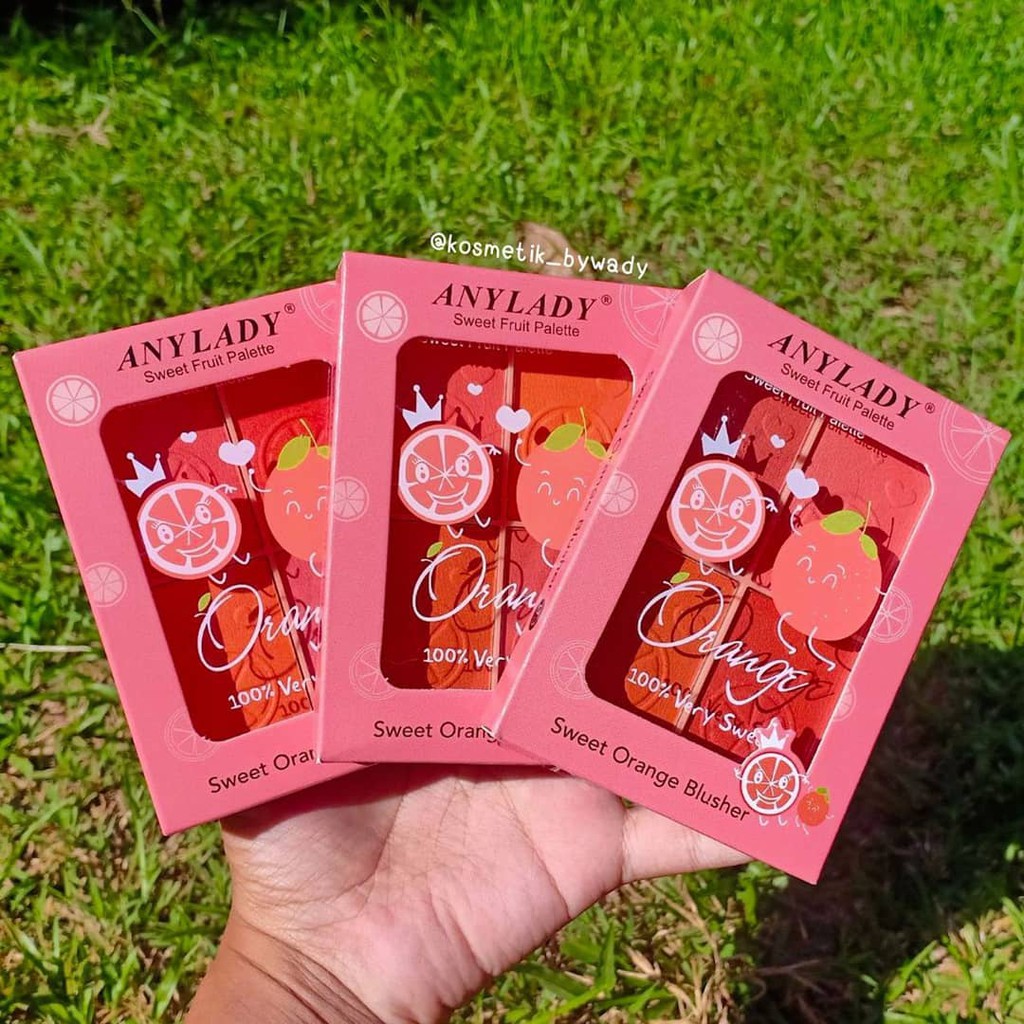 HÀNG MỚI VỀ - Phấn má hồng 4 ô ANYLADY sweet orange blusher