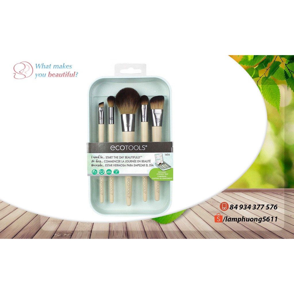 [HÀNG US] - Bộ 5 cọ trang điểm Ecotools