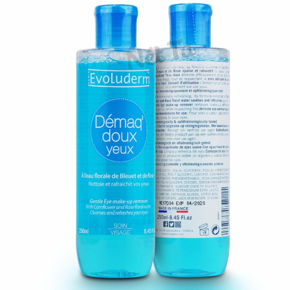 Tẩy trang mắt môi Evoluderm Demaq Doux Yeux 250ml - Chính hãng