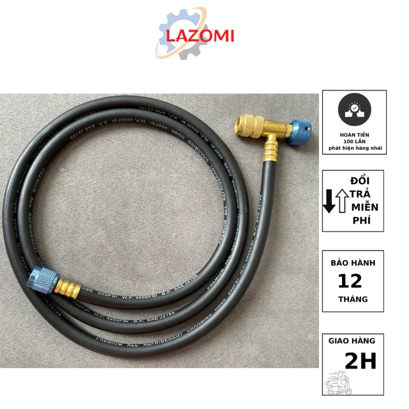 Dây nạp ga kèm van chống bỏng Tasco Black TCV140M / TCV120M