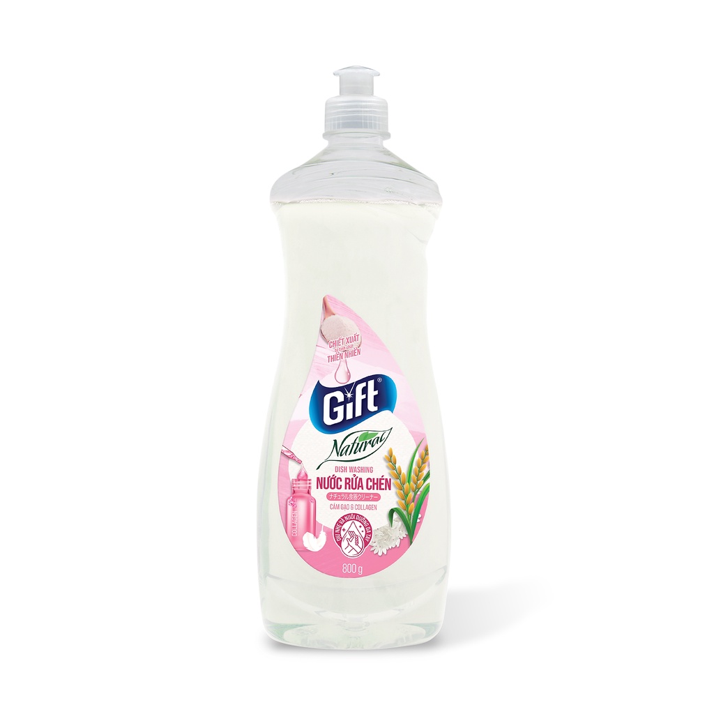Nước rửa chén Gift Natural 800g  hương thơm từ thiên nhiên