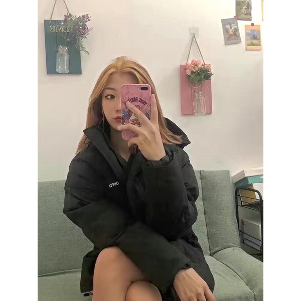 Áo phao béo có mũ thêu chữ UNOFFCALL