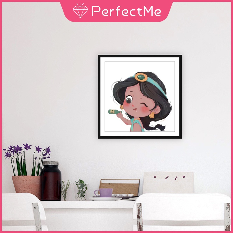 Bộ tranh đính đá 5D họa tiết hoạt hình công chúa Disney độc đáo kích thước 30x30cm