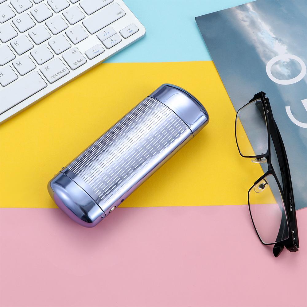 MIH Hộp Đựng Mắt Kính Nắp Gập Bằng Kim Loại Thời Trang Mới