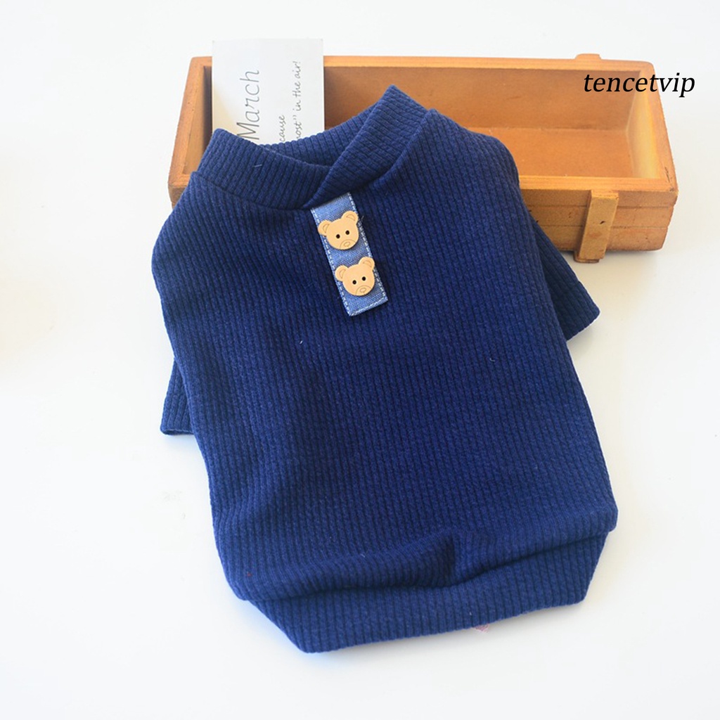 Áo Sweater Cotton Tay Dài Màu Sắc Xinh Xắn Cho Thú Cưng