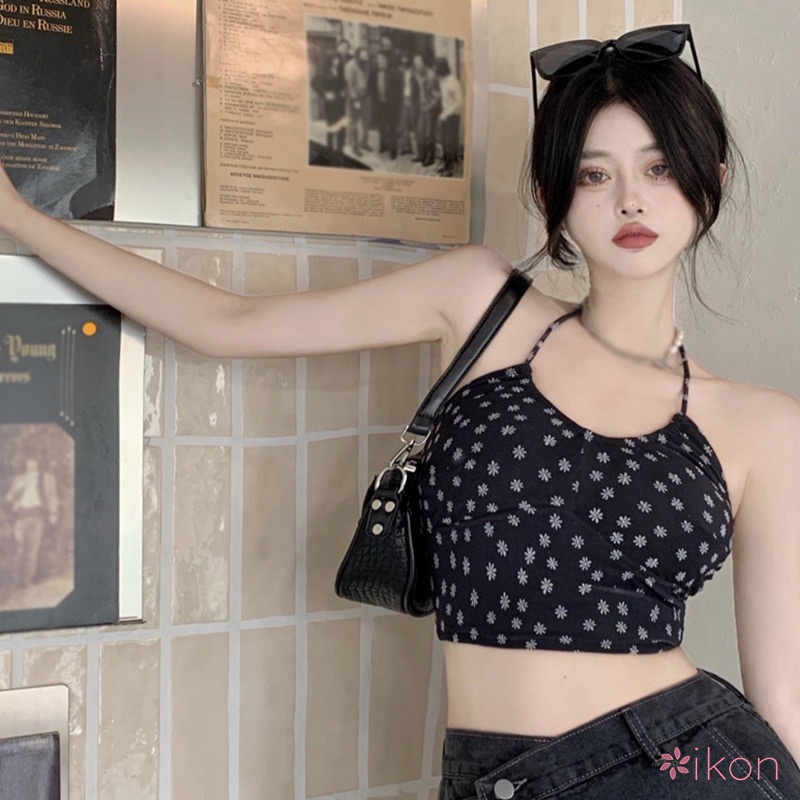 Áo hai dây In Hoa Dáng Ôm Gợi Cảm Thời Trang Dành Cho Nữ