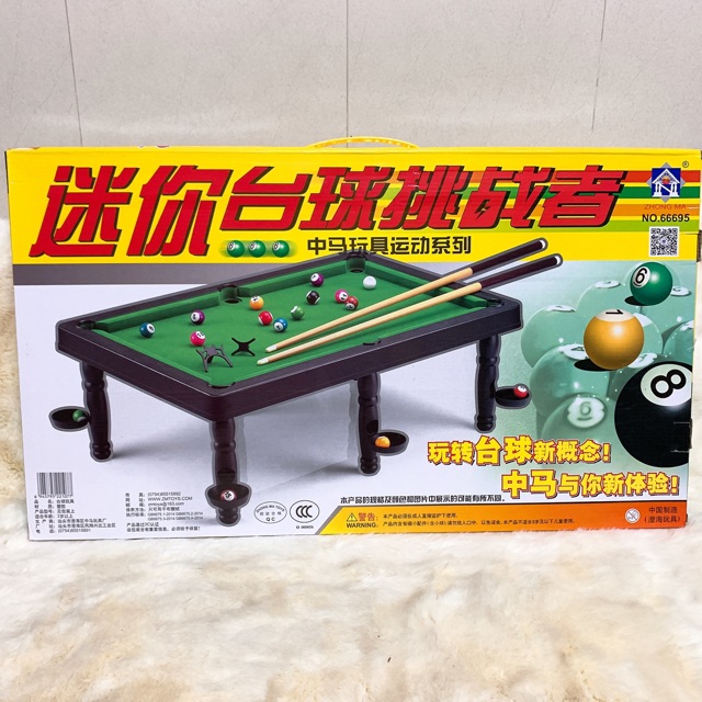 Bàn Bida, Bàn Bi-A BILLIARDS, SNOOKER Mini 6 Lỗ Đồ Chơi Trẻ Em (Nhựa Cao Cấp, Chất Liệu Siêu Bền)