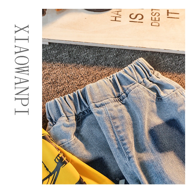 Bộ Áo Thun Tay Ngắn Và Quần Ngắn Phong Cách Phương Tây Thời Trang Mùa Hè Cho Bé Trai