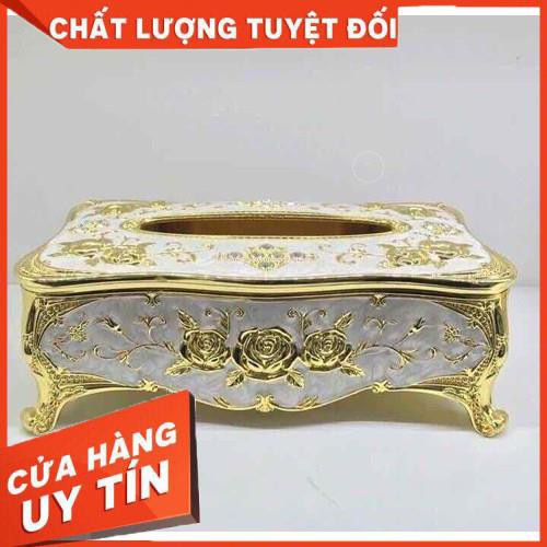 [XẢ KHO+FREE SHIP] Hộp Để Giấy Ăn Mạ Vàng sang trọng