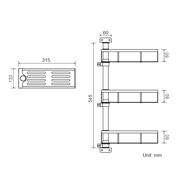 GIÁ ĐỂ ĐỒ ĐA NĂNG 3 TẦNG ROTARY SHELF NX4625HA-3