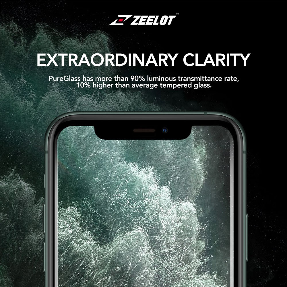 Kính Cường Lực Chống Vân Tay Zeelot Anti-Glare Lưới Thép Chống Bụi Loa iPhone 12/11 Pro Max/11 Pro/11/XS Max/XS /X/XR