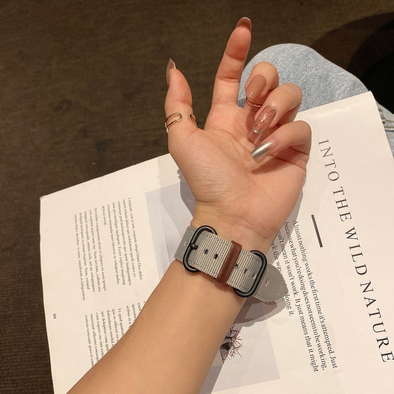 Dây Đeo nylon Chất Lượng Cao Cho Đồng Hồ Thông Minh apple watch 44mm 40mm 42mm 38mm 41mm 45mm iwatch series 3 5 se 6 7