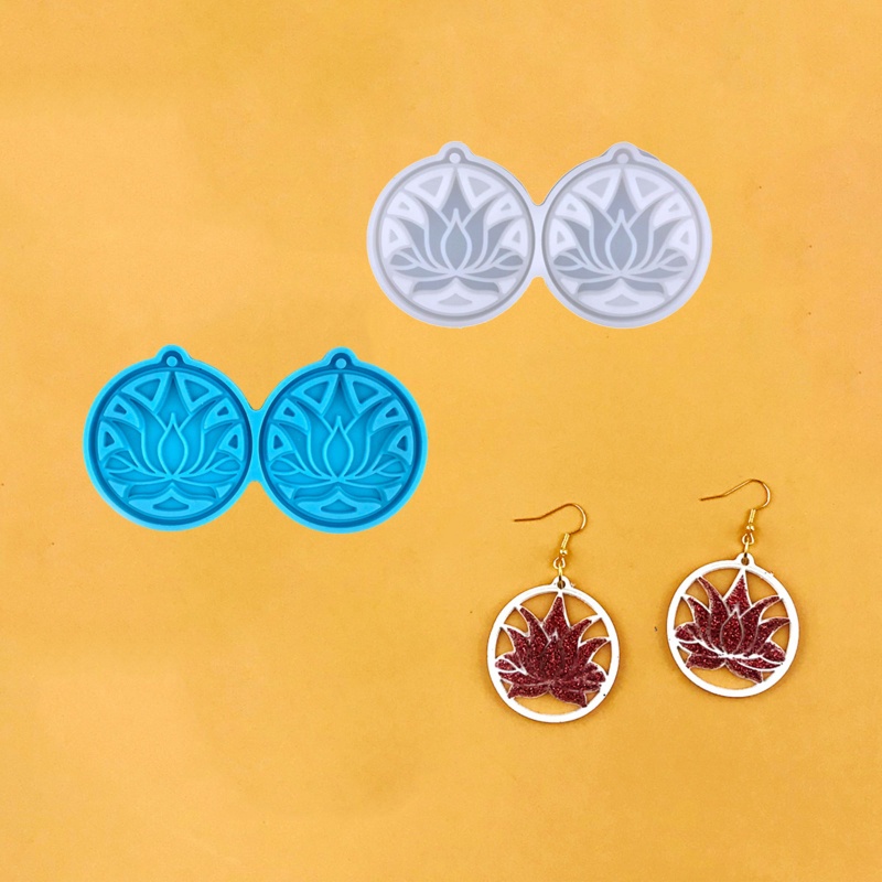 Khuôn Silicone Hình Hoa Sen Làm Móc Khóa DIY