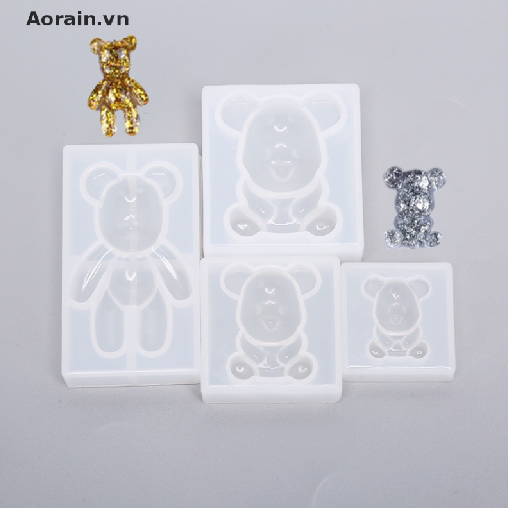 Khuôn Silicone Làm Trang Sức Hình Gấu Đáng Yêu