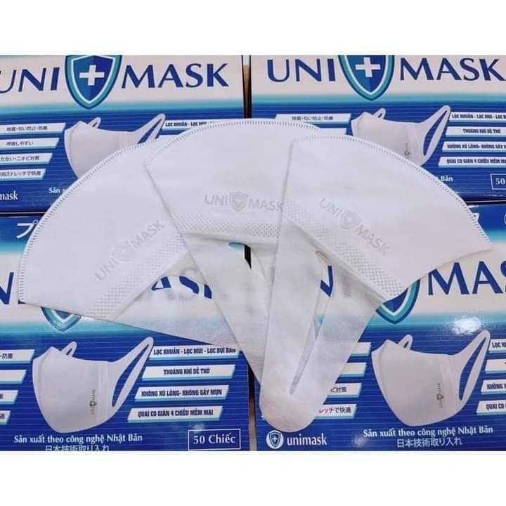 Khẩu trang 3d kháng khuẩn chống bụi mịn công nghệ Nhật Bản Unimask