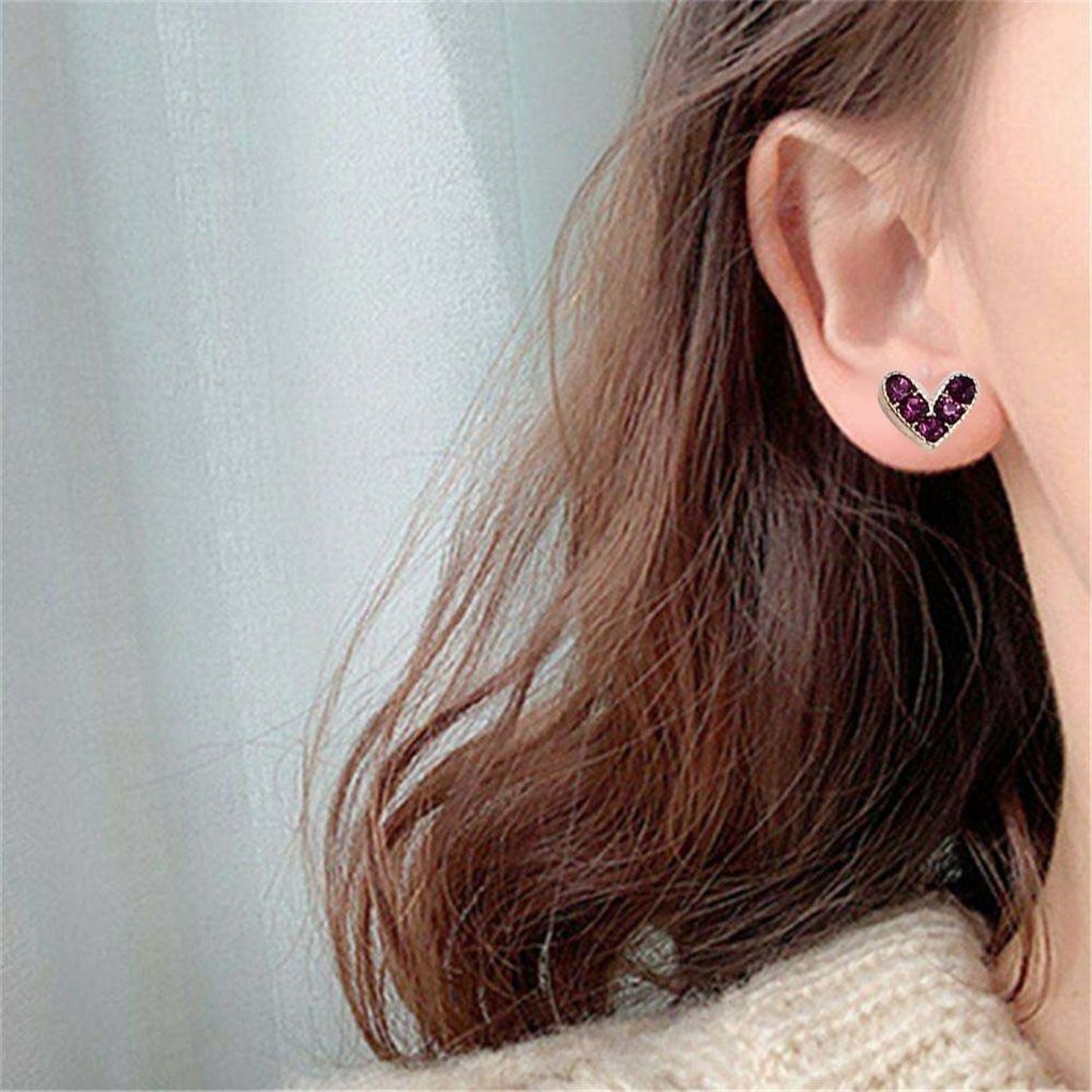 Bộ 6 đôi bông tai hợp kim đính đá nhiều kiểu dáng thời trang cho nữ