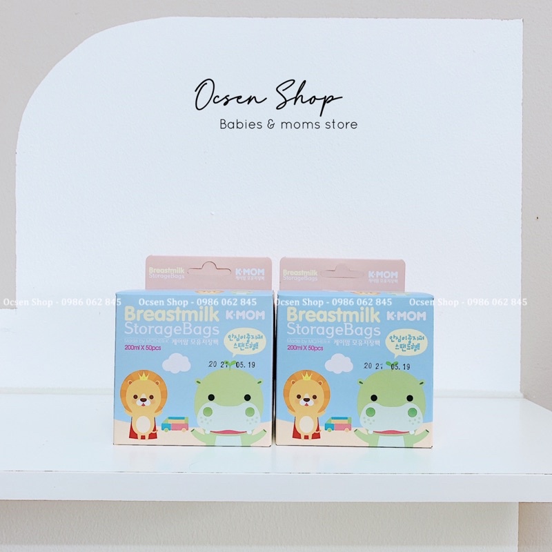 Túi Trữ Sữa K-Mom Hàn Quốc khóa zip 2 lần nhựa nguyên sinh không chứa BPA