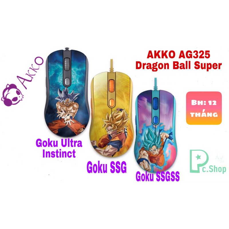 Chuột chơi game AKKO AG325 Dragon Ball Super – Goku SSG bản đặc biệt