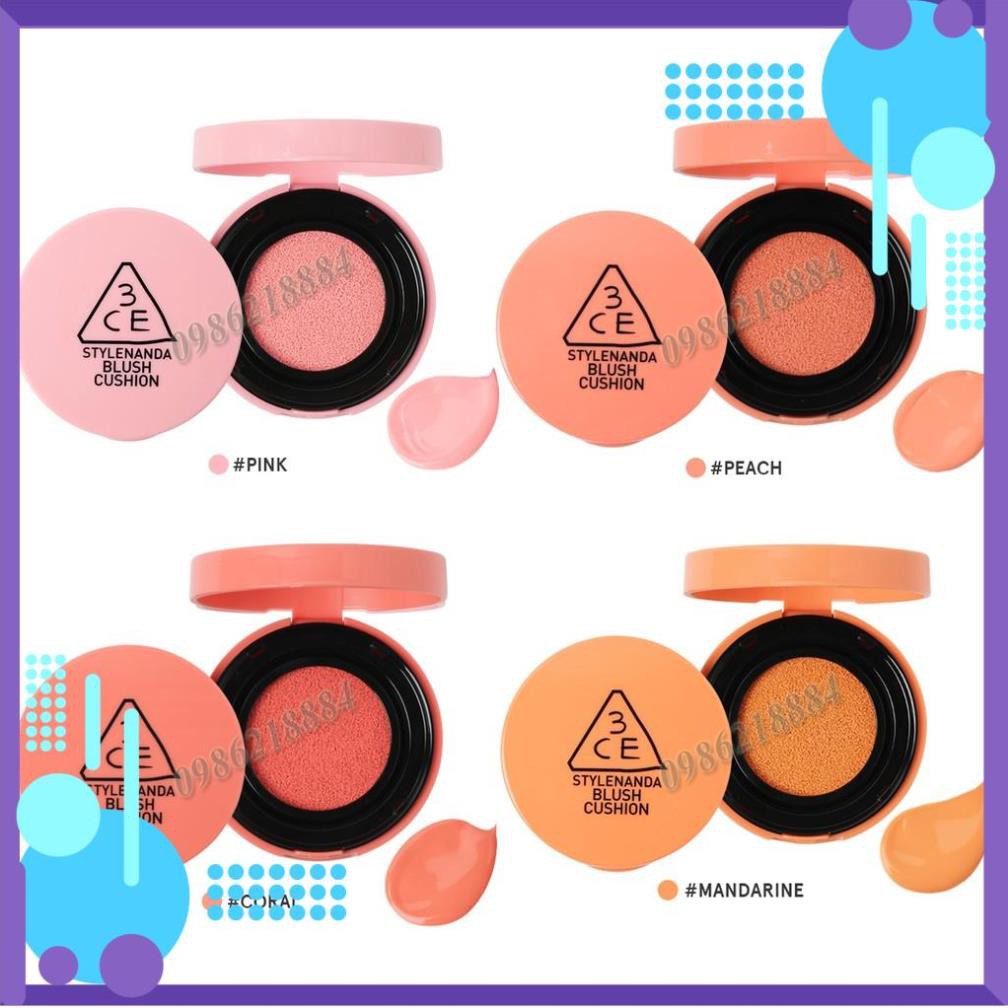 [FreeshipM] Má hồng nước Cushion 3CE Blush Cushion BC26